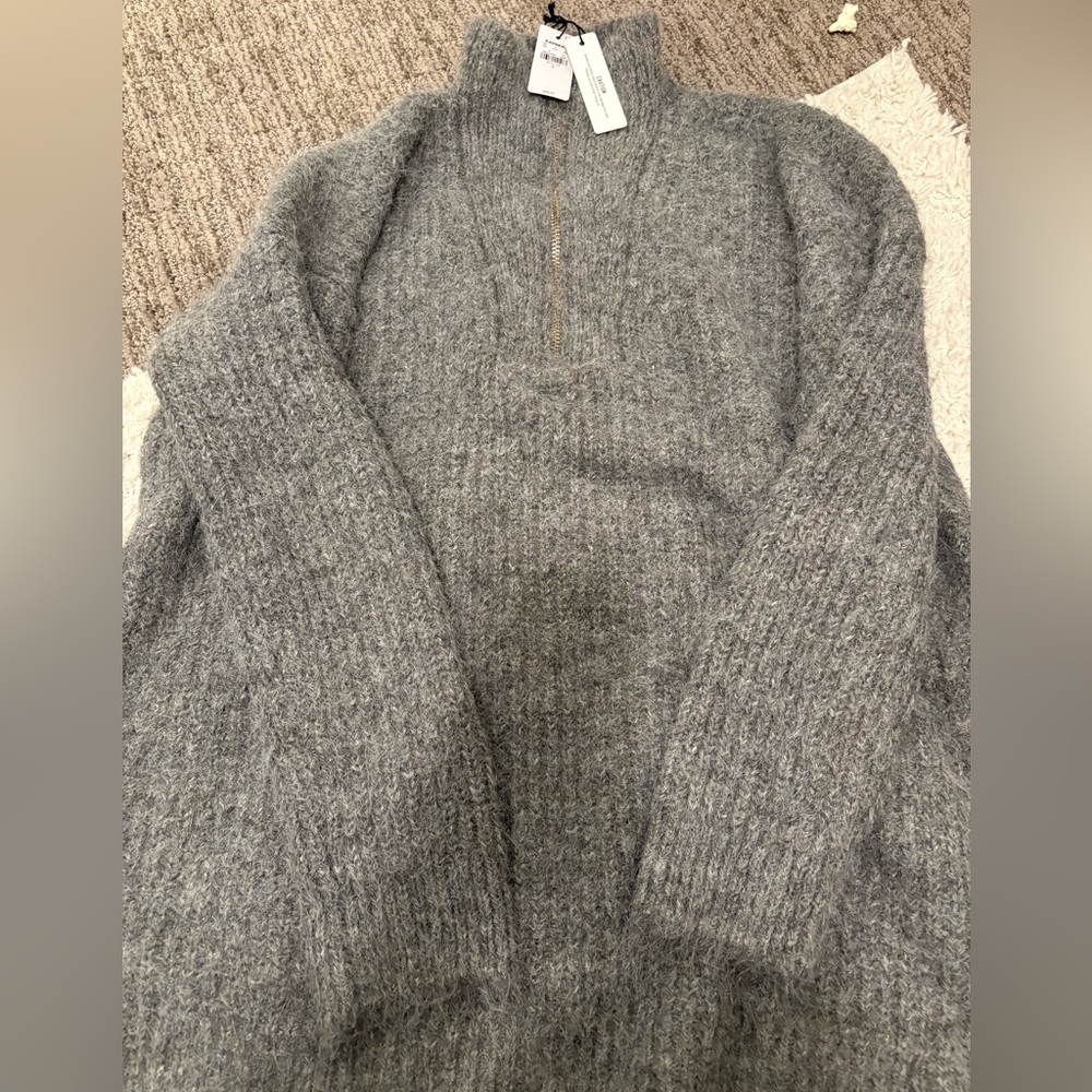 Express cozy zip up oversized sweater